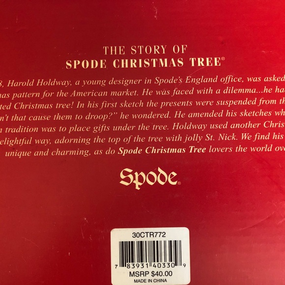 SPODE Christmas Tree “Bless This Home” Tray NIB Oval Serving Plate 11" x 7" - Picture 7 of 8